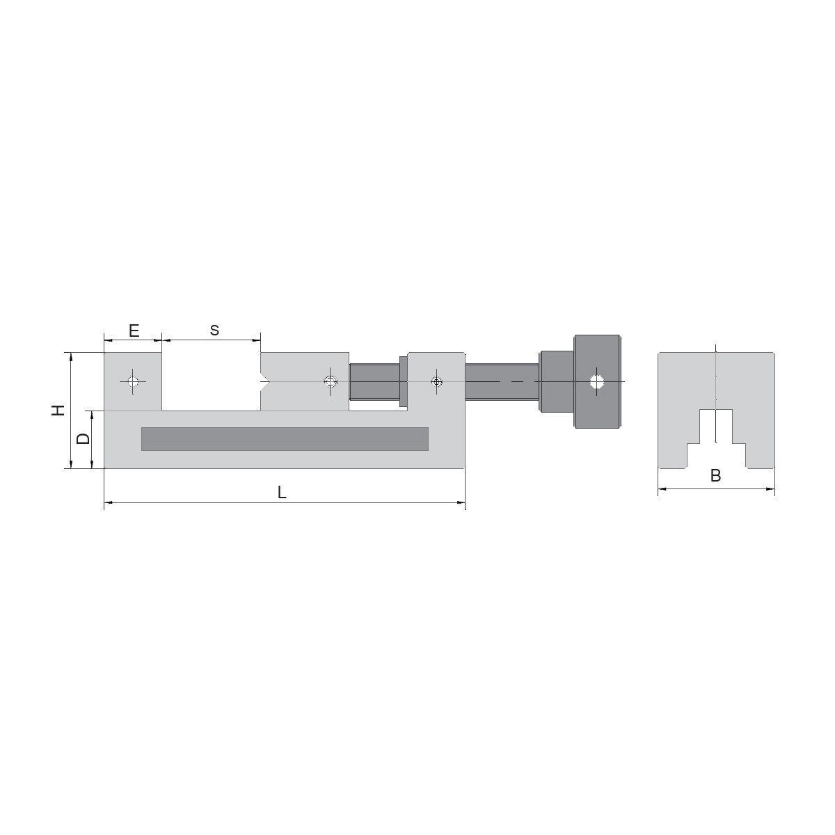 Grinding and inspection vices with threaded spindle 100 mm