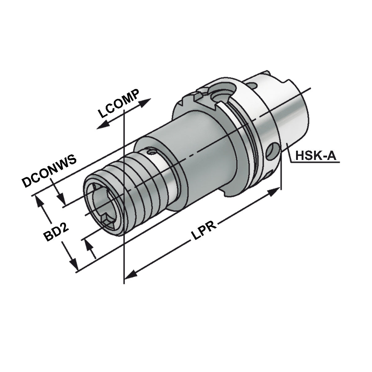 Quick change tapping chuck HSK 100 - M3-M14 - Gr.1