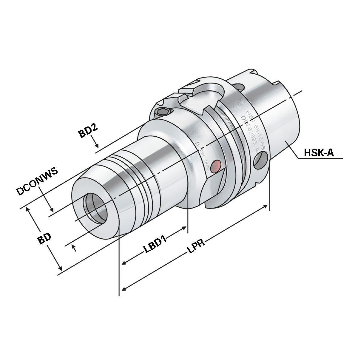 Hydraulic expansion chuck HSK 32 - 20 - 100