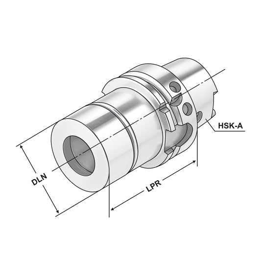 ER-Precision collet chuck HSK 50 - 2/20 - 80 | ER 32