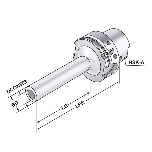 Milling arbors for screw-in cutters HSK 63 - M16 - 176