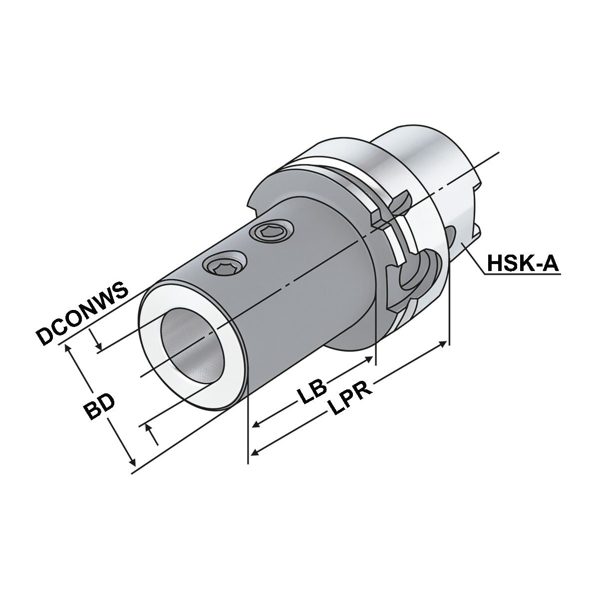 Boring holder for drills with indexable inserts | HSK 63 - 25 - 90