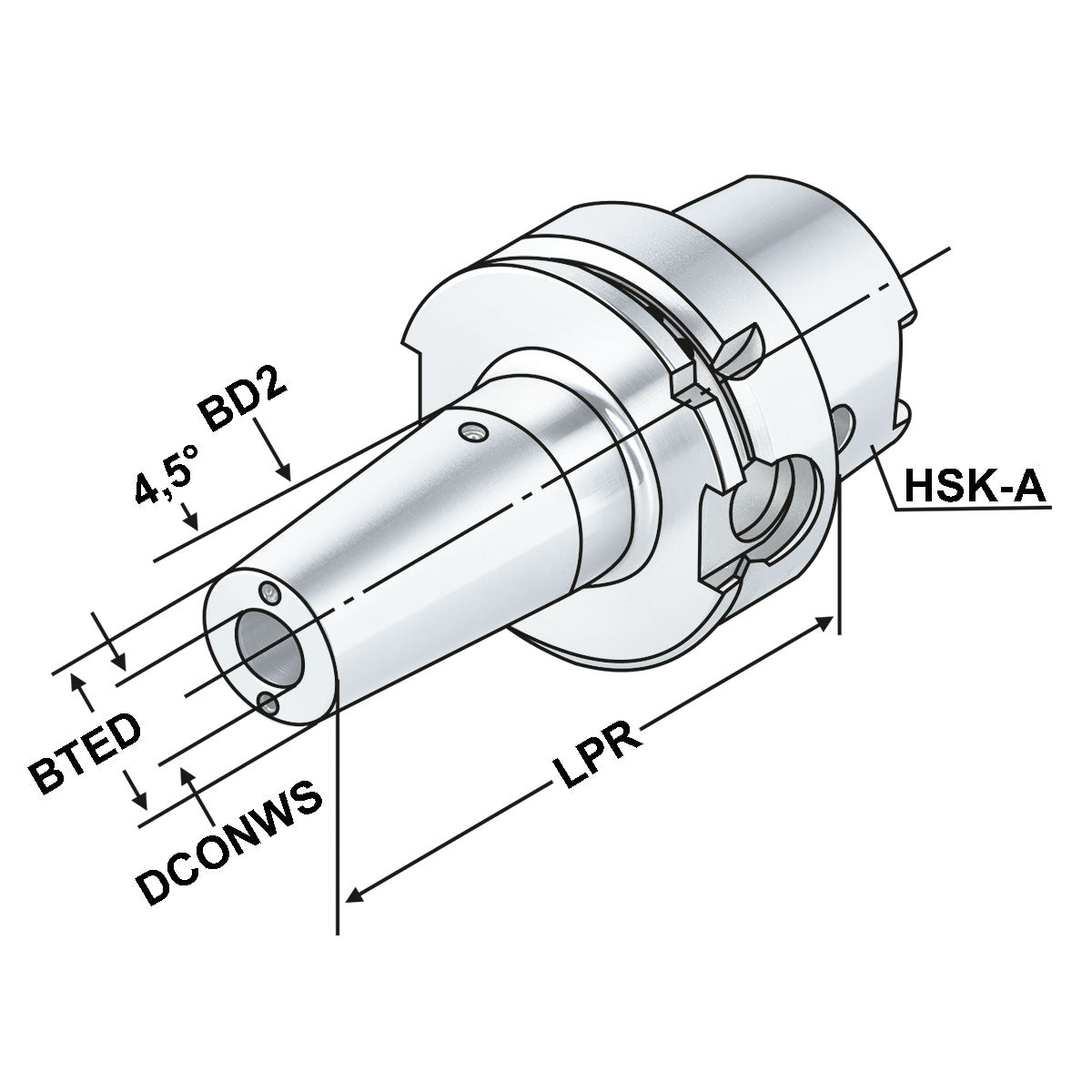 Shrink chuck 4,5° with cooling channels HSK 63 - 06 - 80