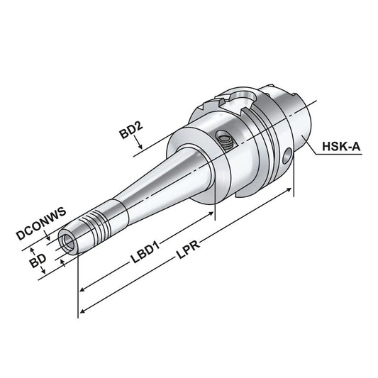 Hydraulic expansion chuck HSK 63 - 08 - 160