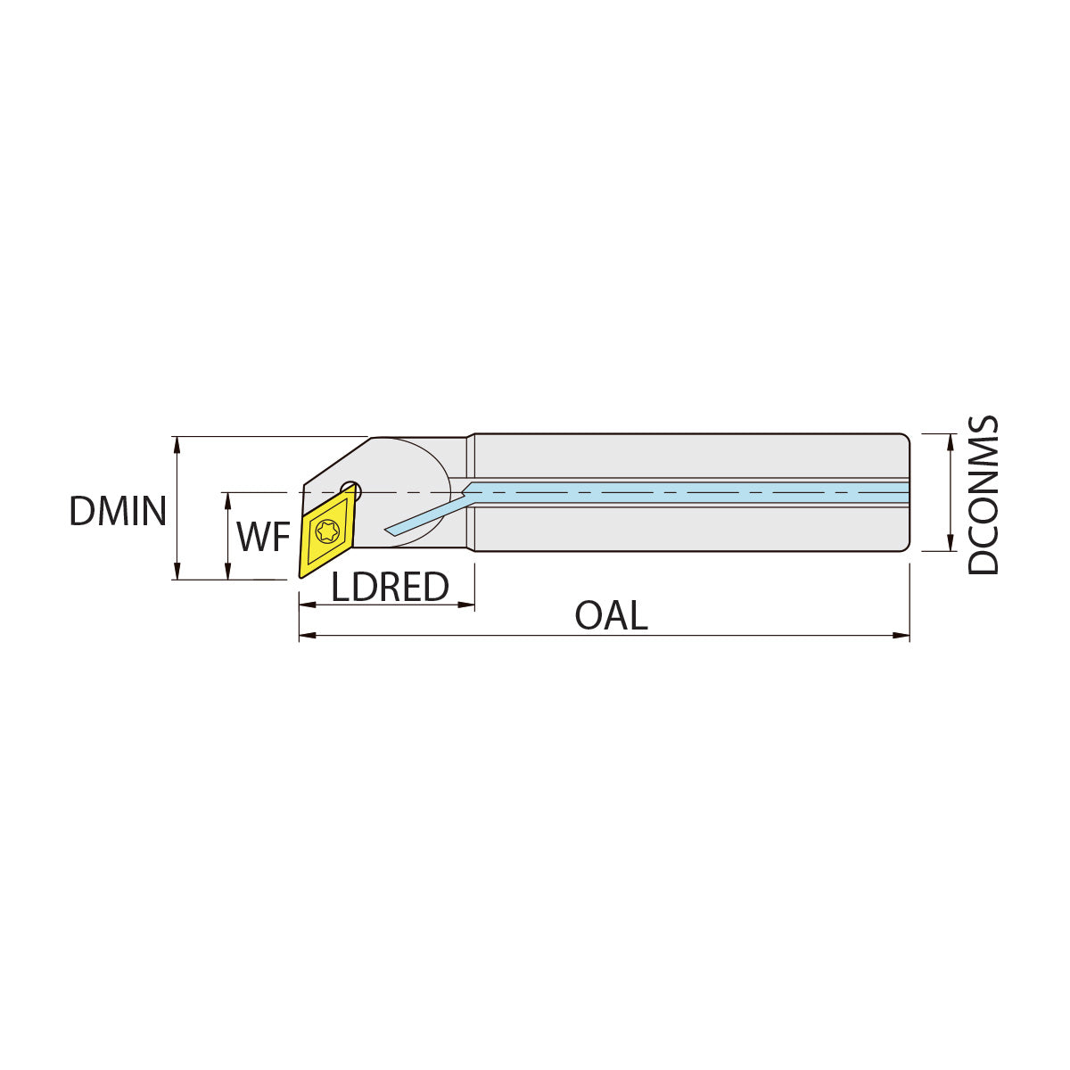 HSS boring bar AH1012K.SDUC.R07