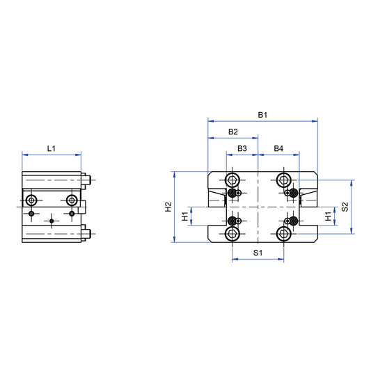 Toolholder with square-multi-receptacle