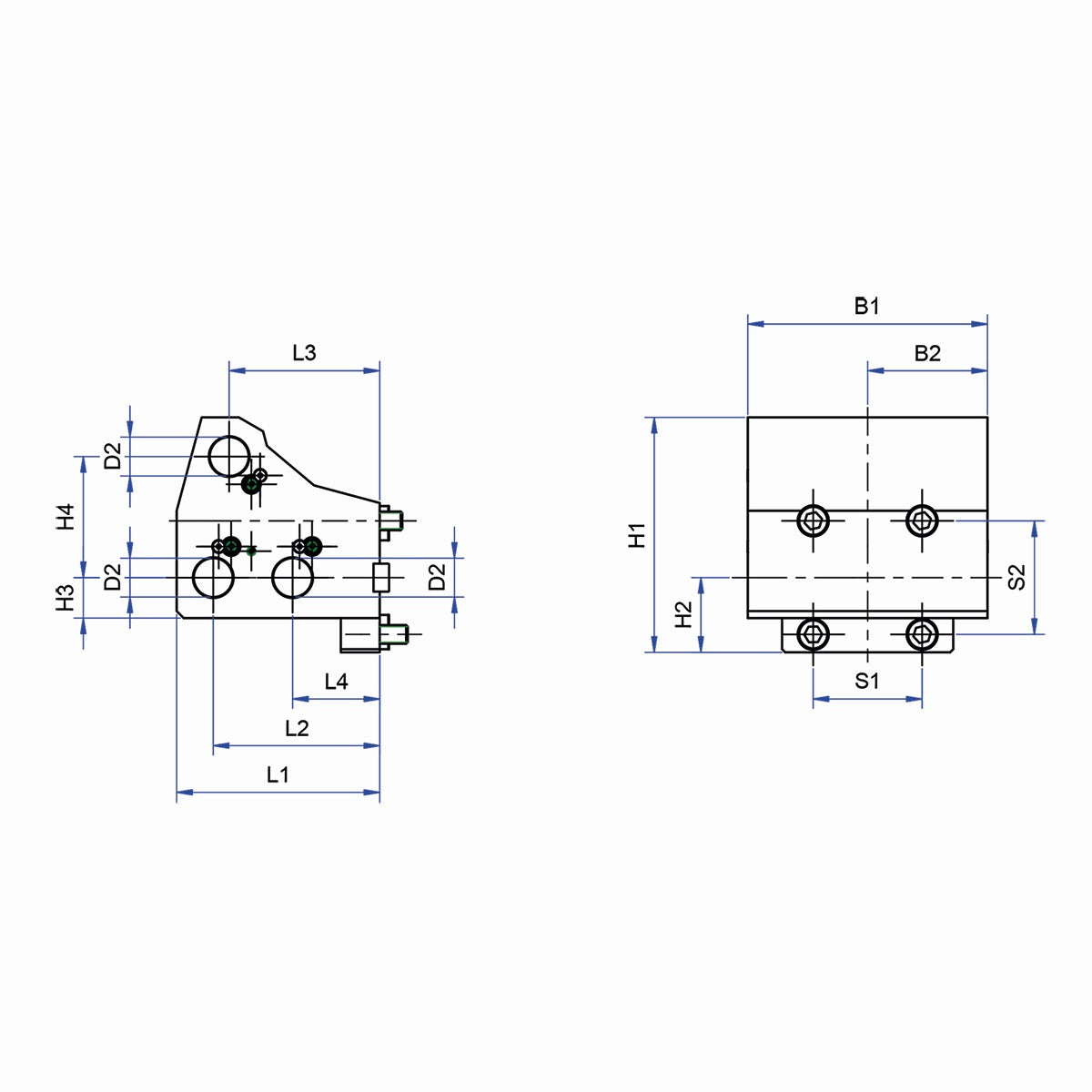 Cylindrical shank receptacle