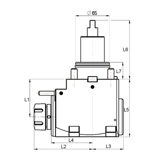 Radial drilling and milling head