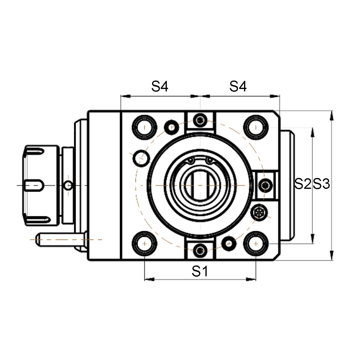 Radial drilling and milling head