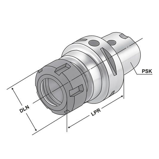 ER-Collet chuck PSK 63 - 3/26 - 130 | ER 40