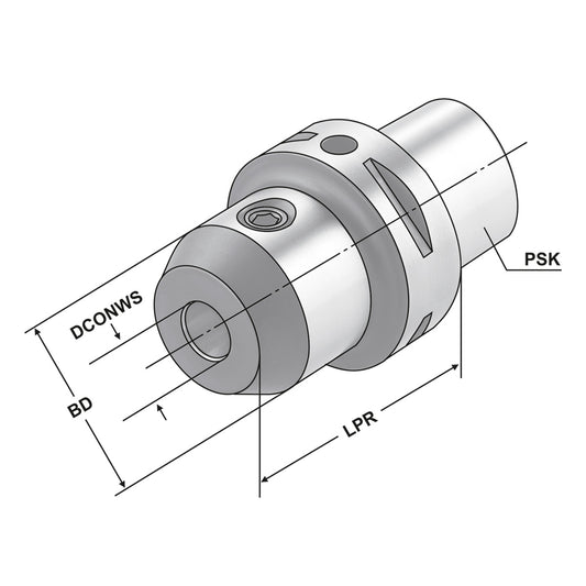 End mill holder Weldon PSK 63 - 12 - 100