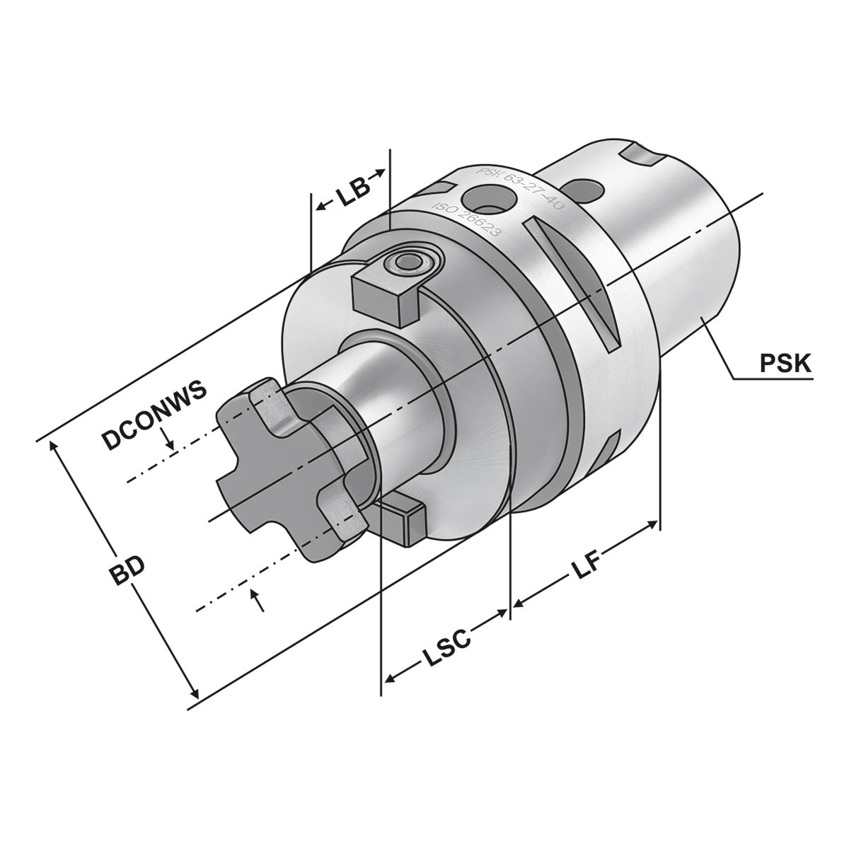 Shell mill holder PSK 63 - 22 - 40