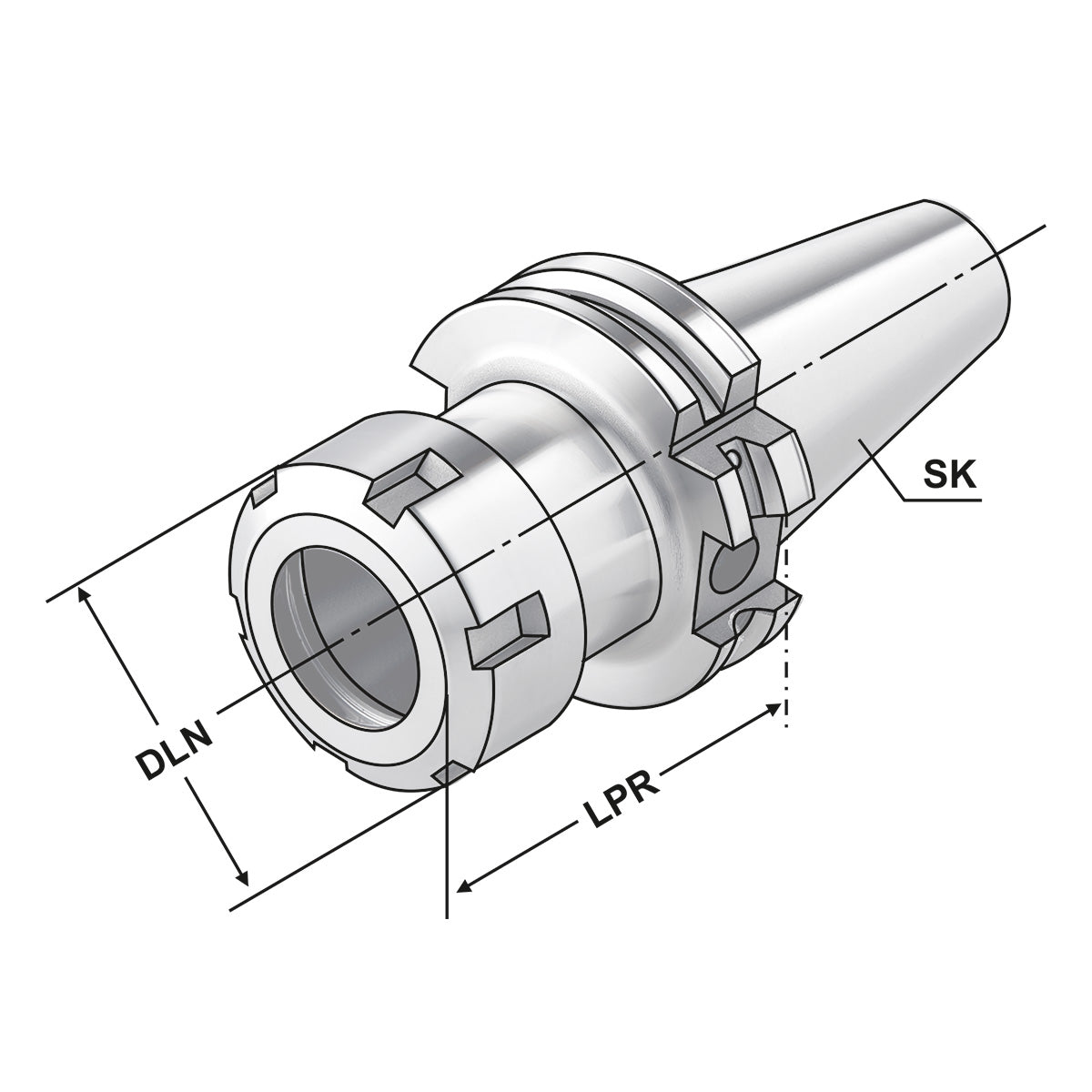 ER-Collet chuck SK 40 - 2/20 - 100 | ER 32