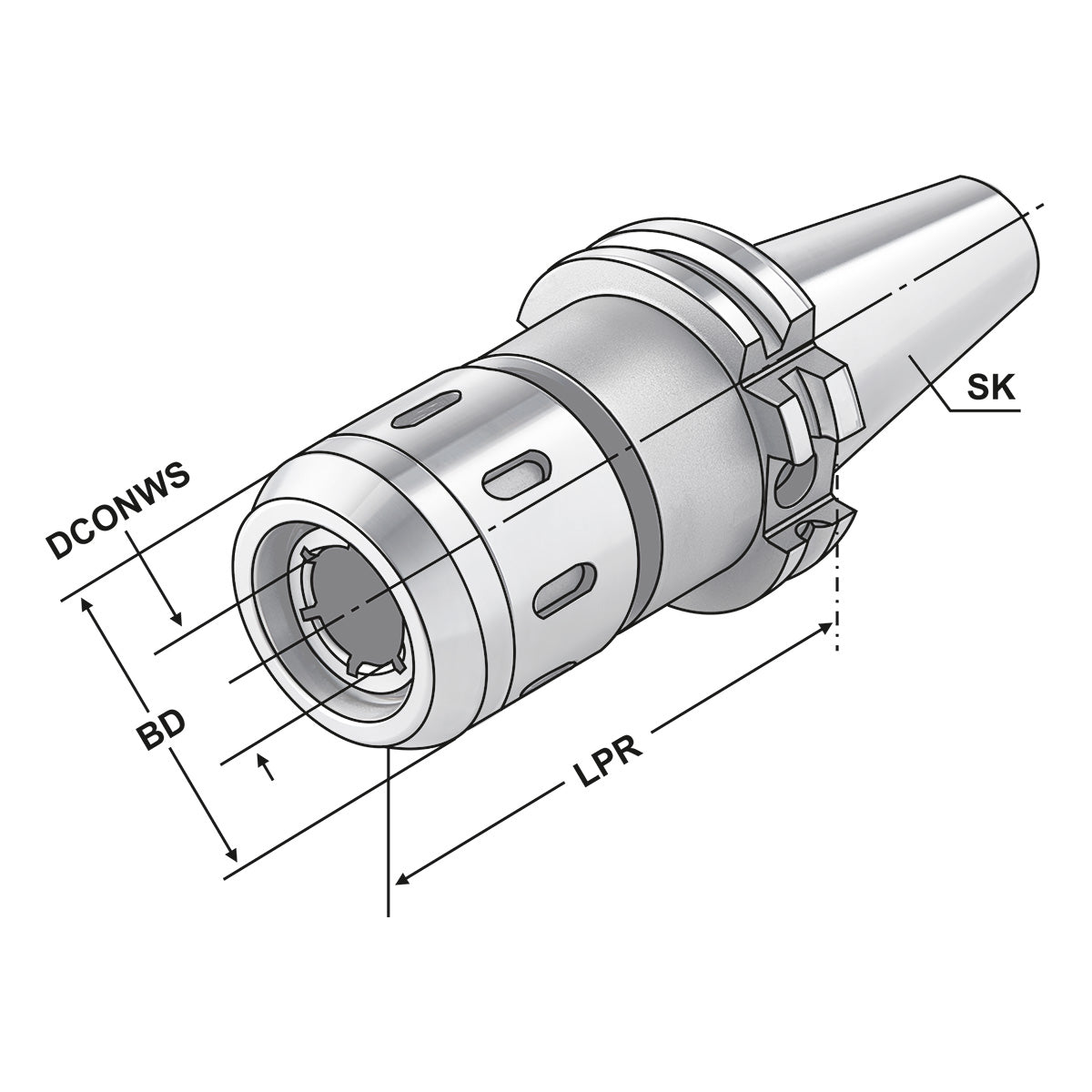 Milling Chuck SK 40 - 25 - 105