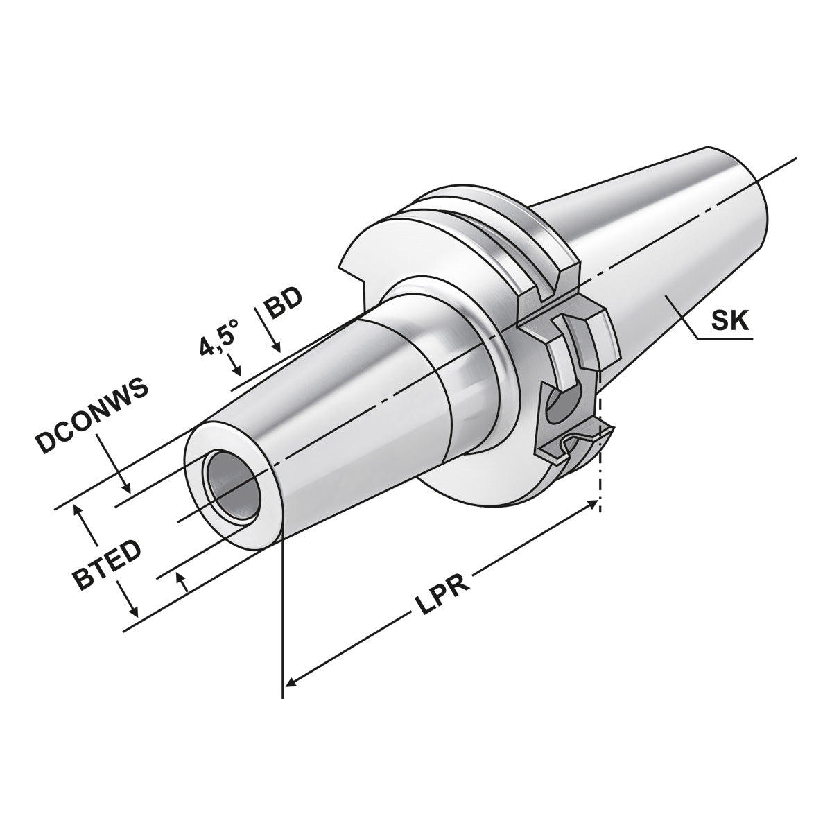 Shrink chuck 4,5° SK 40 - 10 - 80