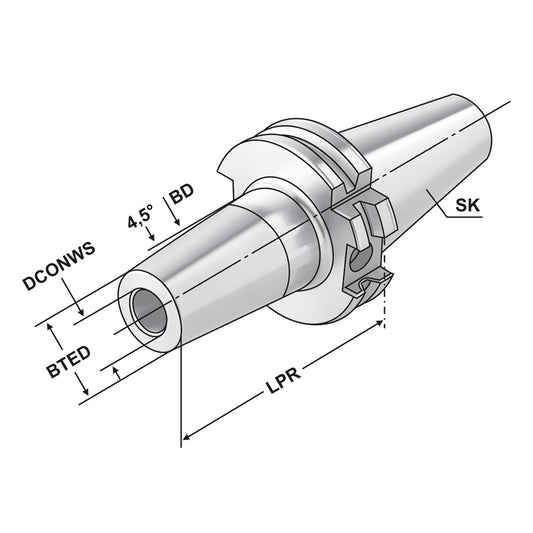 Shrink chuck 4,5° SK 40 - 10 - 80