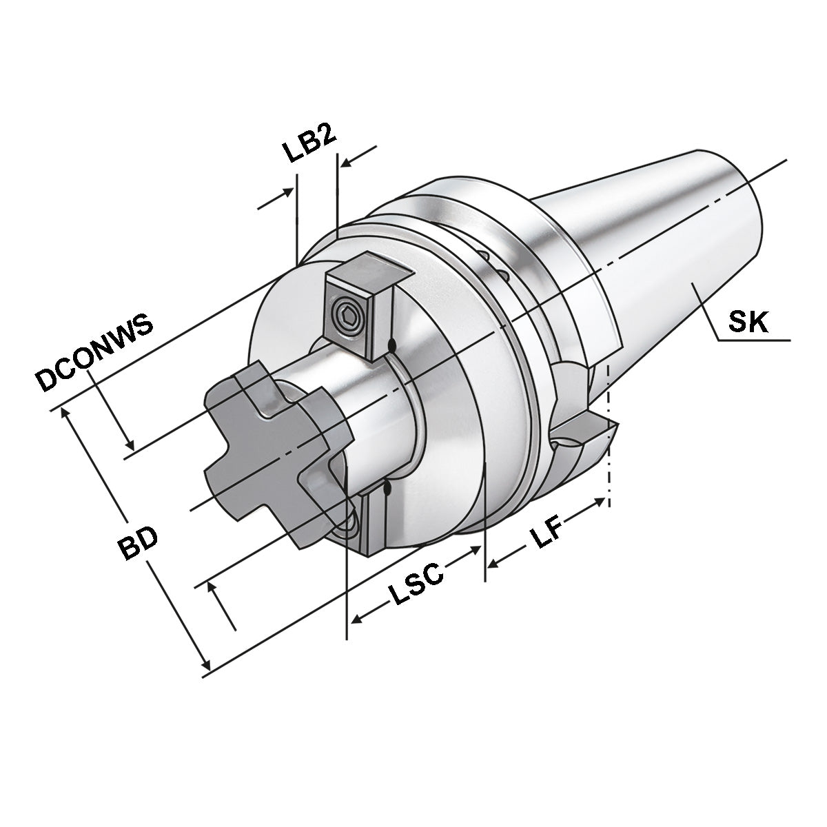 Shell mill holder BT 40 - 22 - 40