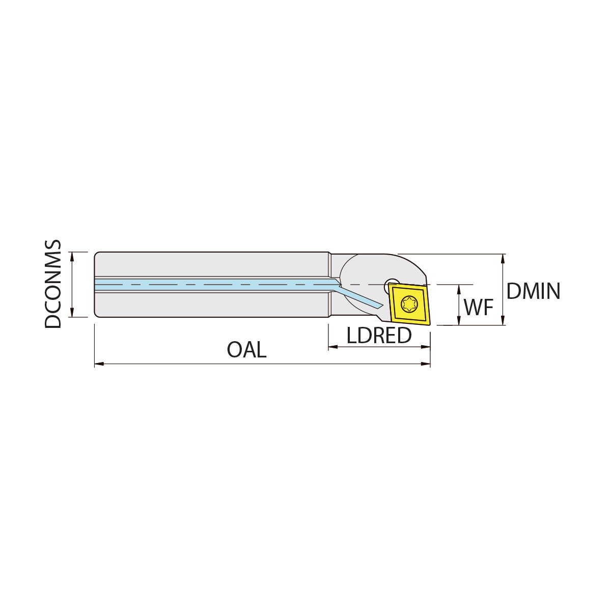 Carbide boring bars E08K.SCLC.L06