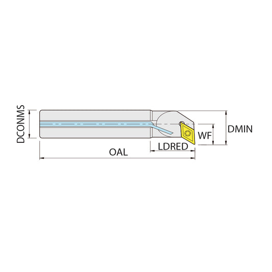 Carbide boring bars E16Q.SDQC.L07