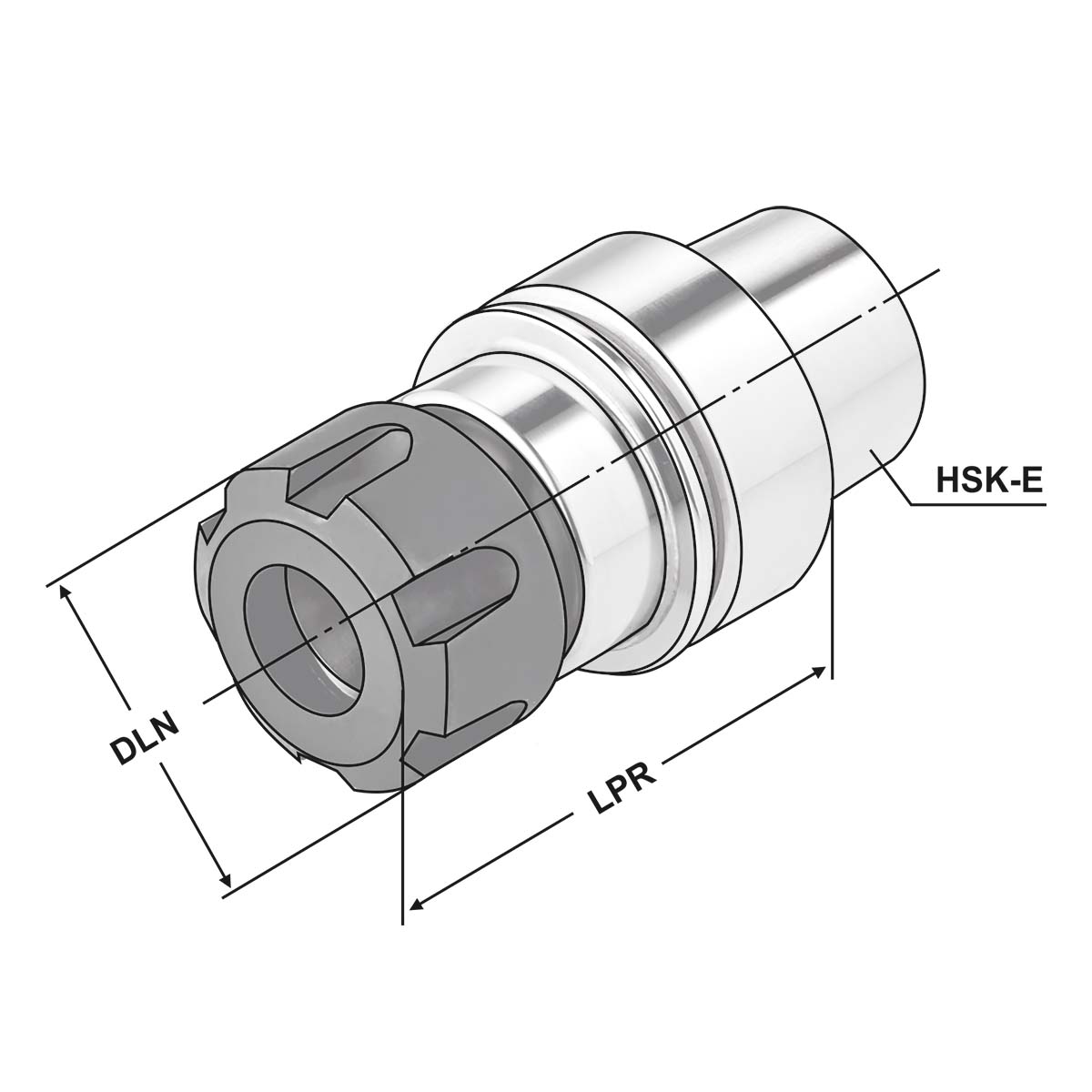 ER-Collet chuck HSK 40 - 1/10 - 65 | ER 16