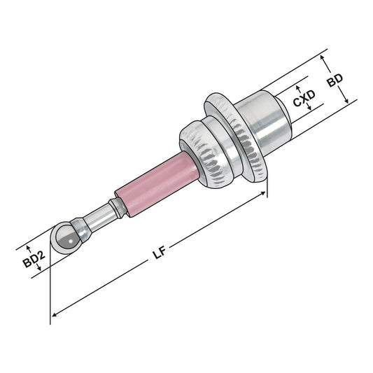 Probe tips with ball-Ø 8mm - with predetermined breaking point