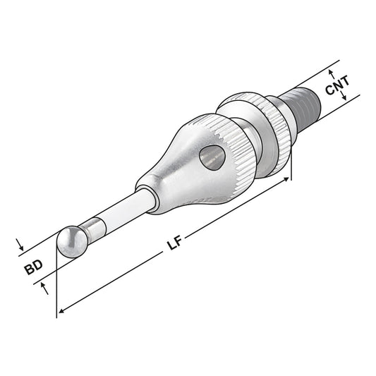 Probe tip standard Ø 3mm for Edge finder mechanical 3D - "702.8.12"
