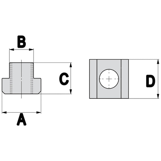 Centering nut 16-14 | Pair for vice ATI