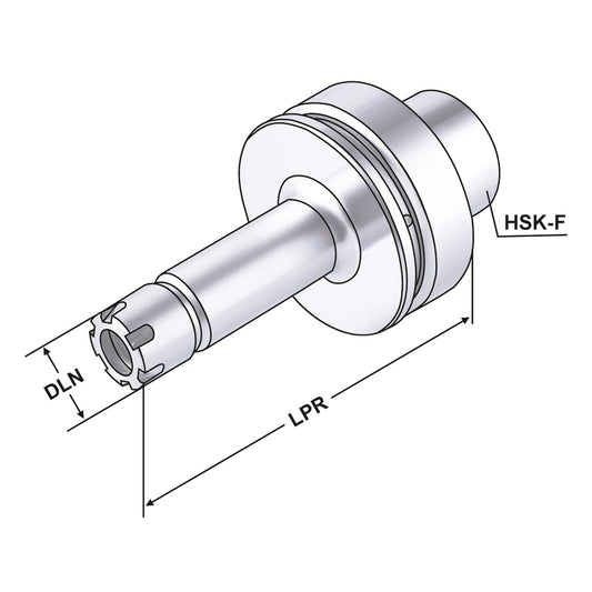 ER-Collet chuck HSK 63 - 1/10 - 130 | ER 16 | Mini