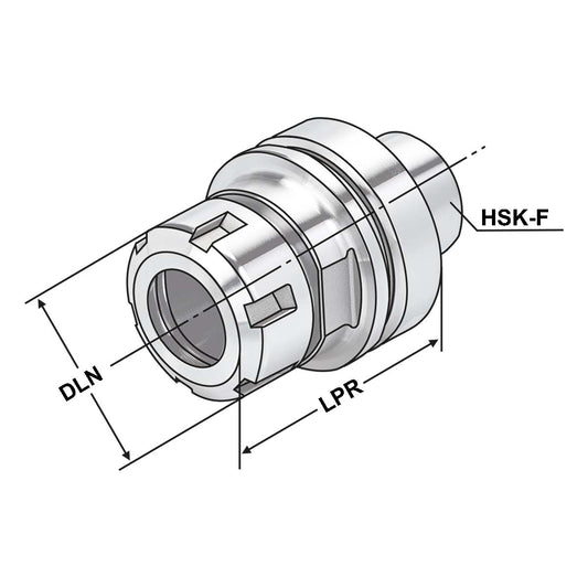ER-Collet chuck HSK 63 - 2/20 - 70 | ER 32