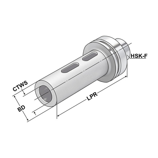 Morse taper adaptor HSK 63 - 3 - 140