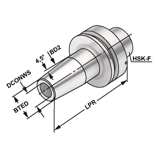 Shrink chuck 4,5° HSK 63 - 18 - 160
