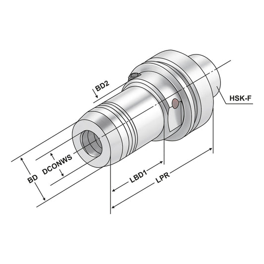 Hydraulic expansion chuck HSK 63 - 6 - 100