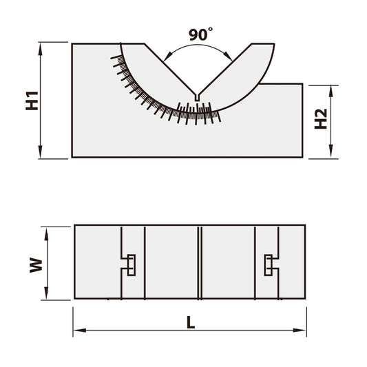 Adjustable prism square 102x46x49x30