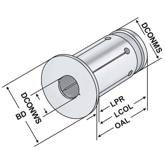 Reduction sleeves for Milling Chuck DCONMS=20 | DCONWS=5