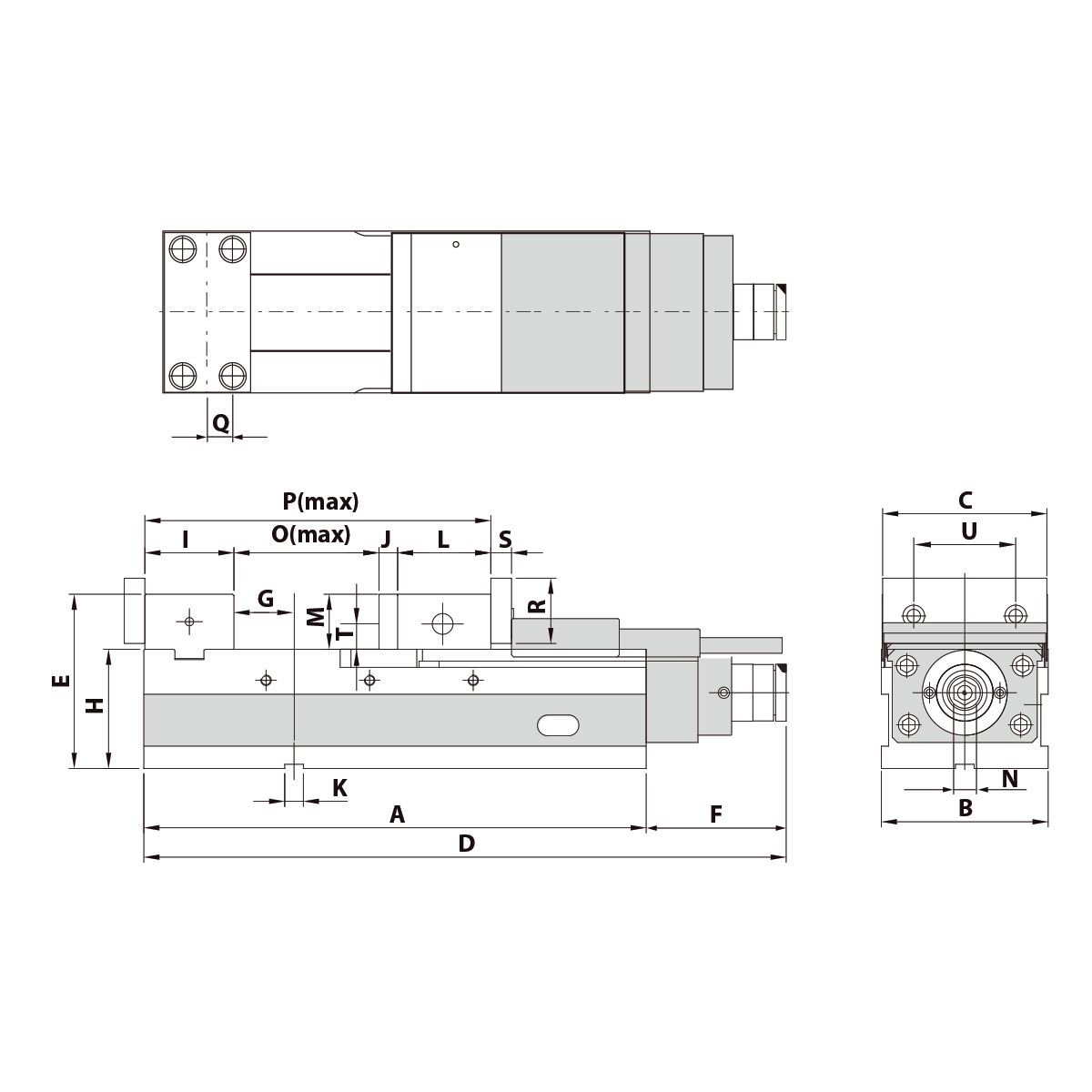 Precision vice AVQ-125G/HV mechanical with mechanical booster