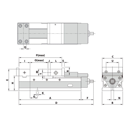 Precision vice AVL-200G/HV mechanical