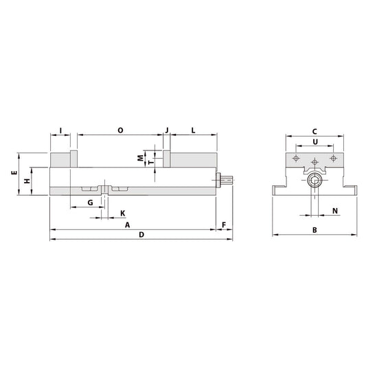 Precision vice ATD-570 mechanical