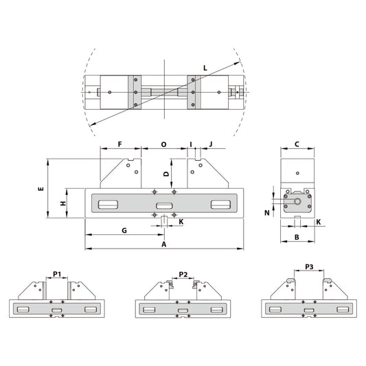 5-Axis precision vice ALT-100M mechanical