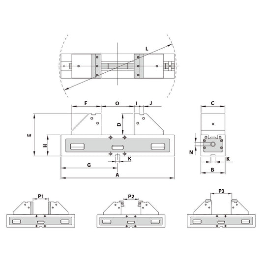 5-Axis precision vice ALT-100L mechanical
