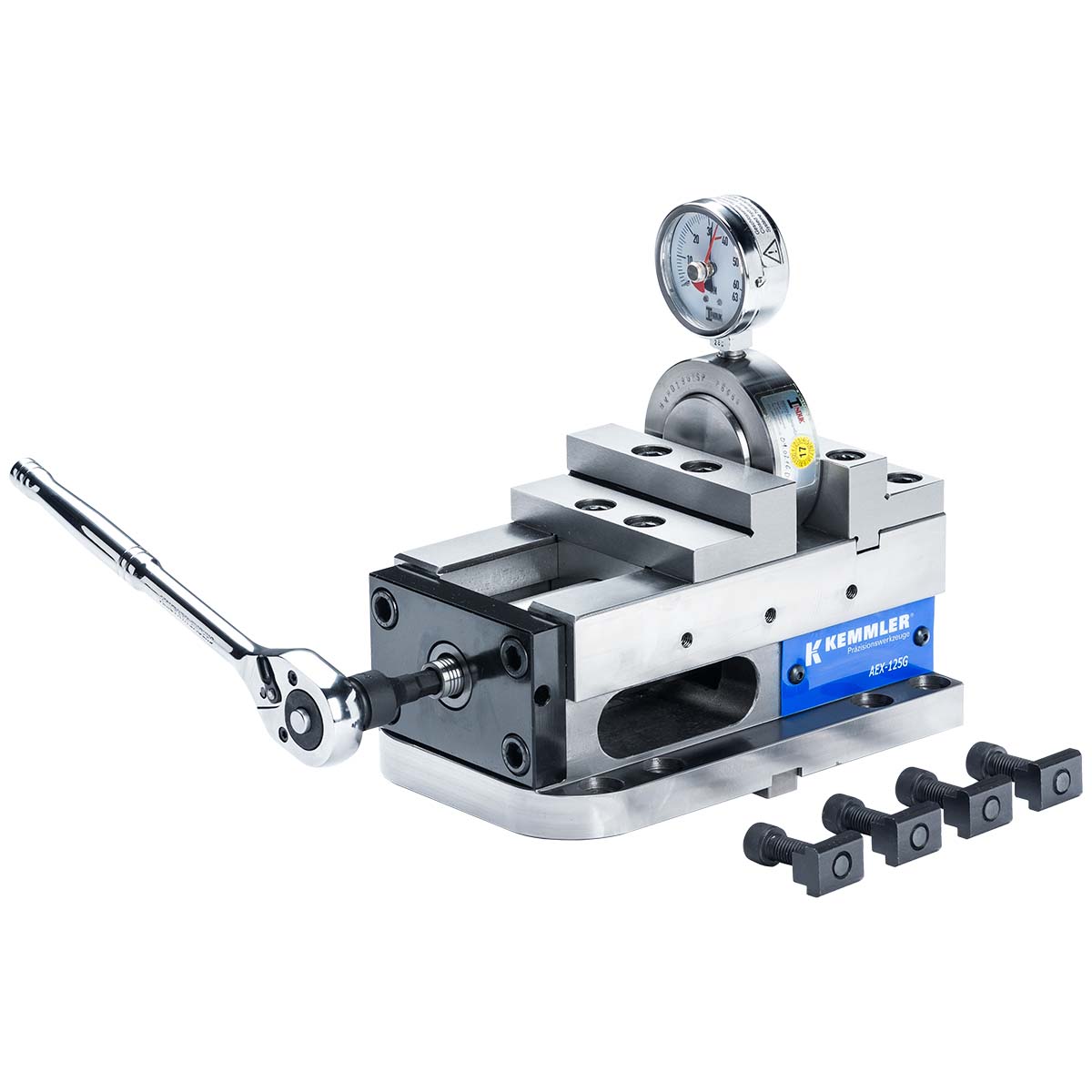 5-Axis precision vice AEX 125G mechanical with mechanical booster