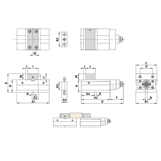 Precision vice AOM-200/HV mechanical with mechanical booster