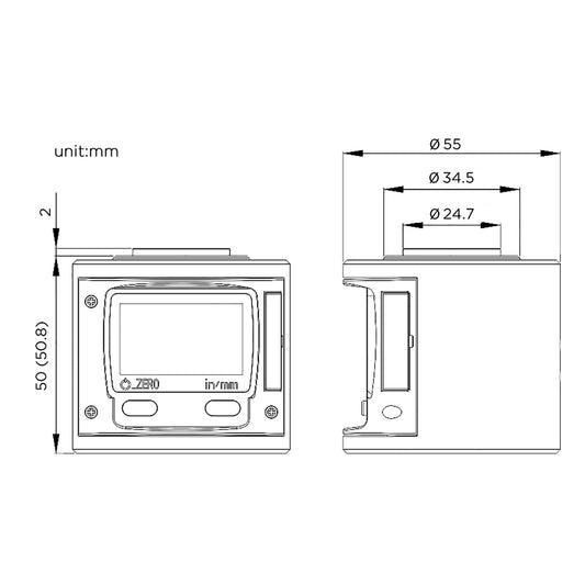 Z-Zero-setter with magnet digital IP65