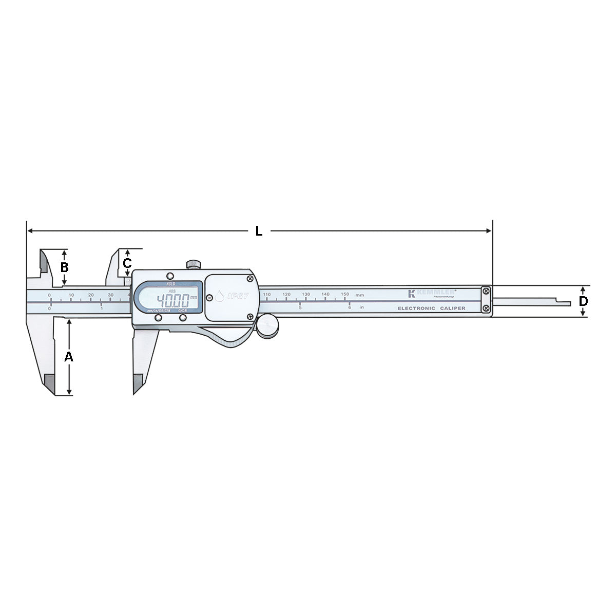 Digital Caliper | 0-150mm IP67 | reading 0,01mm