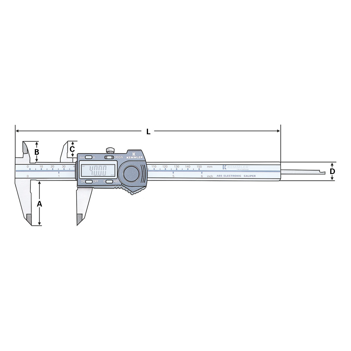 Digital Caliper | 0-150mm with data output | reading 0,01mm