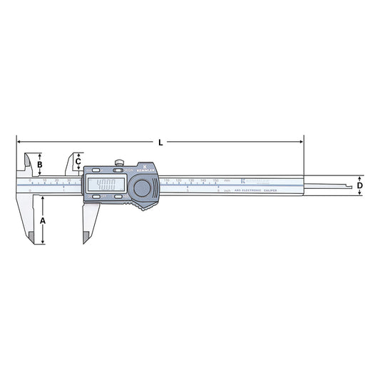 Digital Caliper | 0-200mm with data output | reading 0,01mm