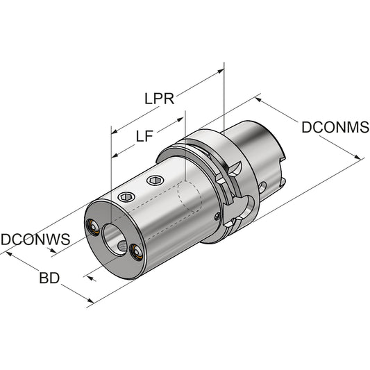 Boring bar holder HSK 63-06-90 ISO 12164-3 HSK-T
