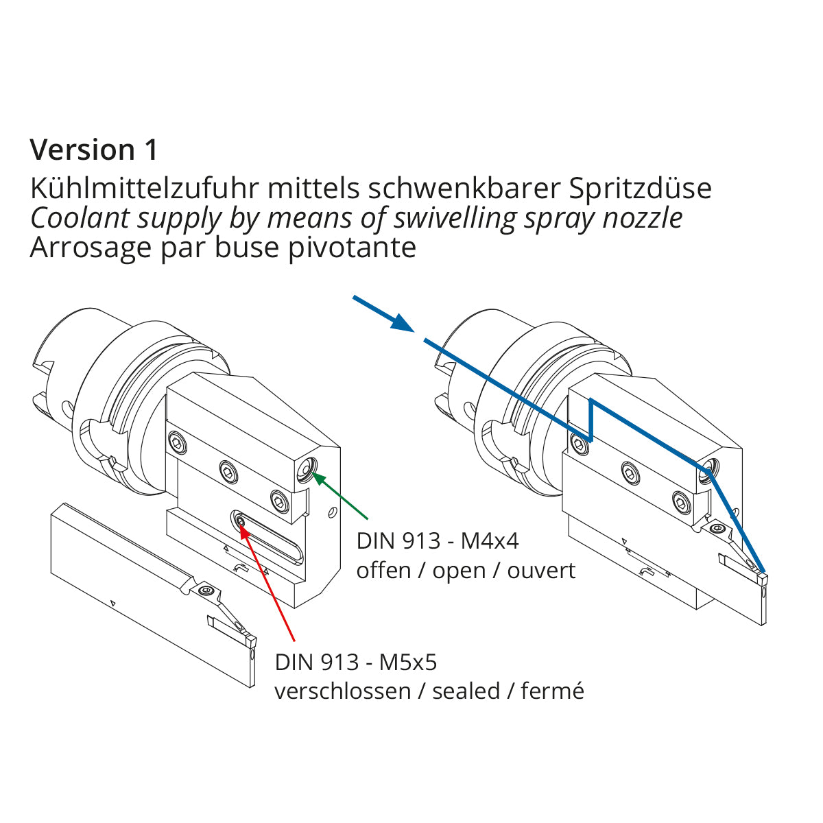 Parting-off toolholder HSK 63-32-112 ISO 12164-3 HSK-T
