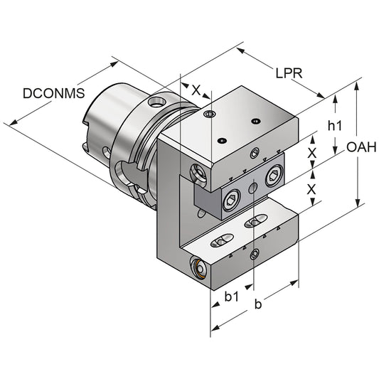 Multi-turning toolholders 90° HSK 63-25-85 ISO 12164-3 HSK-T