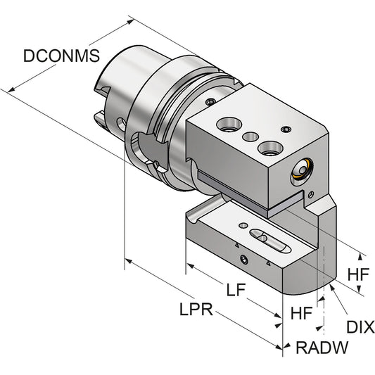 Turning toolholder HSK 63-25-110 ISO 12164-3  HSK-T