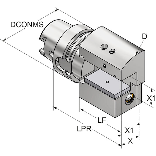 Turning toolholder HSK 63-25-110 ISO 12164-3  HSK-T